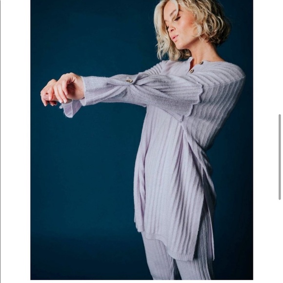 Free People Around the Clock Tunic Sweater Lavendar - Picture 8 of 12